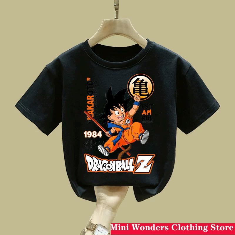 Anime Dragon Ball Son Goku Print Kids T Shirt Summer Fashion Casual T-shirt Boy Girl Unisex Children's Clothing Tshirt Tops