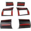 Korlot Koolstofvezel Stijl Stuurwiel Trim Accessoires voor 2008-2010 Dodge Challenger/2006-2010 Charger/2005-2008 Magnum
