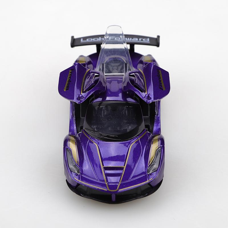 1.36 Alloy SF Track Style Pullback Car, Simulation Supercar Pullback Alloy Car, Alloy Toy Car, Children's Toy.