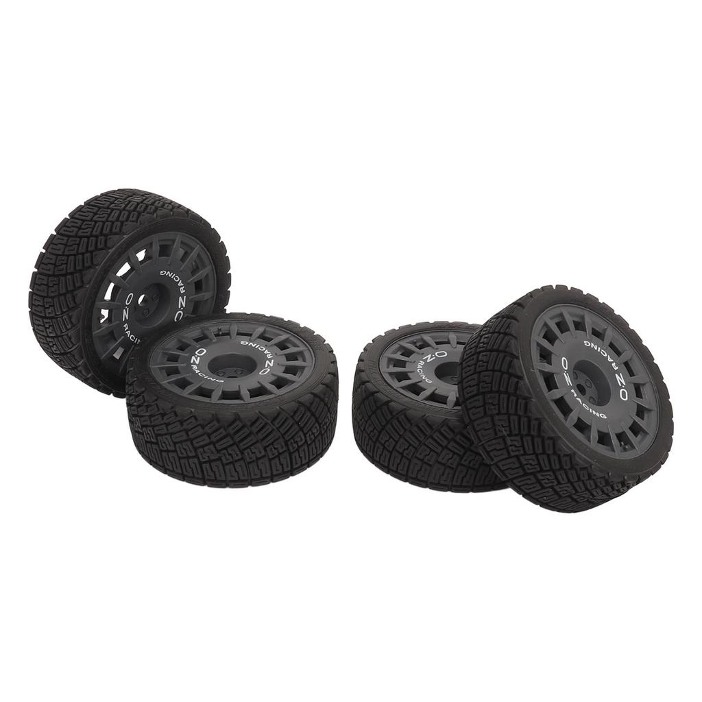 4 Pcs RC Car Tire Rubber Wheels High Wear Resistance Strong Cushioning 1Celsius10 RC On Road Tyres for