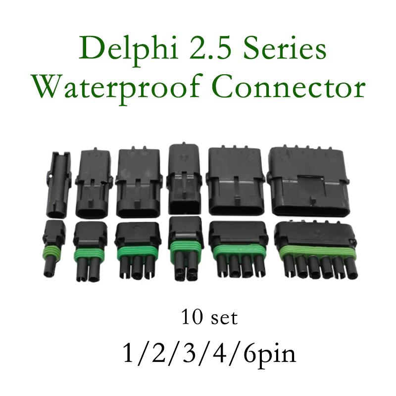 

10 Sets Delphi GM Automobile Connector 1/2/3/4/6P 2.5 Series Electric Waterproof Harness Plug Terminal 12015792 12015793