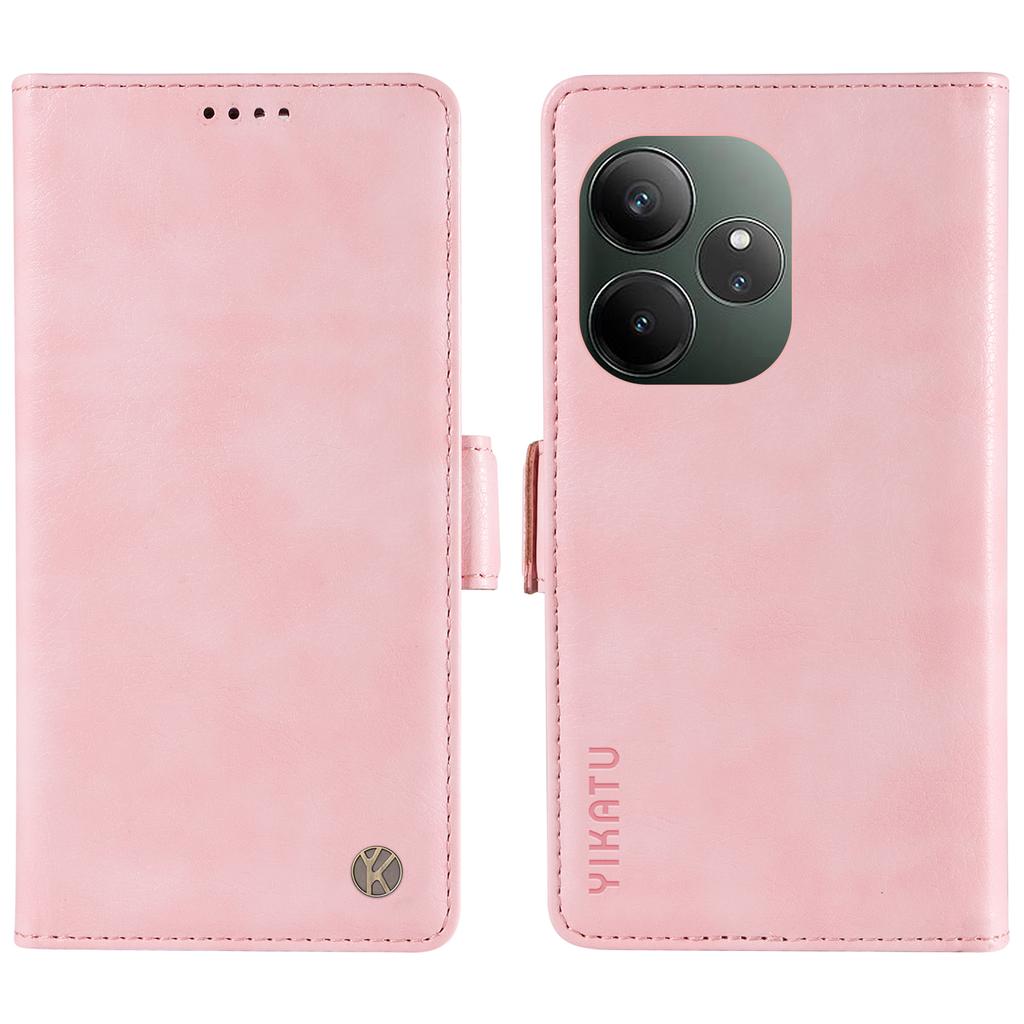 YIKATU YK-007 For Realme GT 6 5G Case Litchi Grain Leather Phone Cover Magnetic Clasps Full Protection