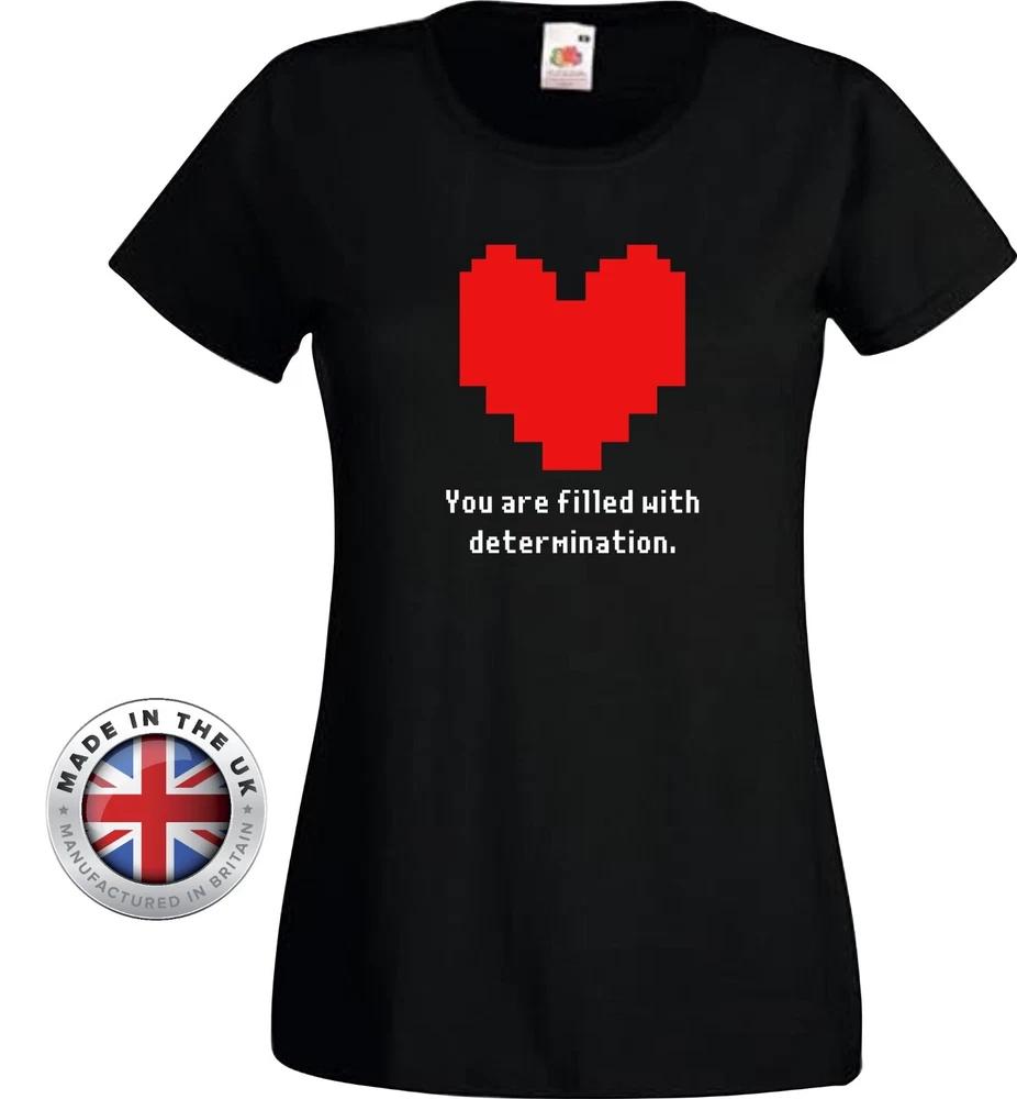 Undertale Heart T Shirt Filled With Determination T Shirt UnisexFittedKids S