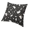 Spooky Cute Ghost Halloween Cushion Cover 40x40cm Polyester Goth Occult Witch Bats Pillow Case for Sofa Car Square Pillowcase