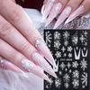 Snow Snowflakes Christmas 5D Nail Decals Nail Art Stickers Manicure Design DIY Nail Art Decoration