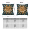 Federa Cuscino Quadrata Tarot Sole e Luna Poliestere Lino Velluto Zip Creativa Decorativa per Divano Seduta