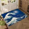 Japanese Ukiyo‑E Great Wave Non‑Slip Floor Rug for Entryway Bathroom