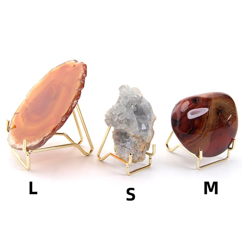 Starožitné slitinové krystaly Achátový stojan na stojan Držák na základní stojan Fotografické rekvizity