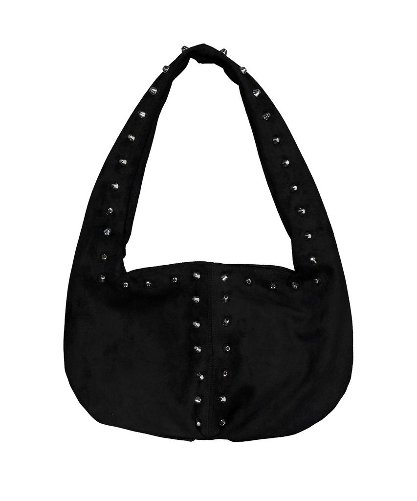 Setup-Exe Suede Studded Shoulder Bag / Black