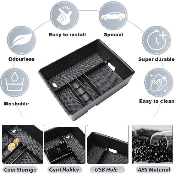 Armrest Storage Center Console Organizer for 2024-2026 Lexus TX 350 Accessories 350/500h/550h+ Center Console Storage Box Tray