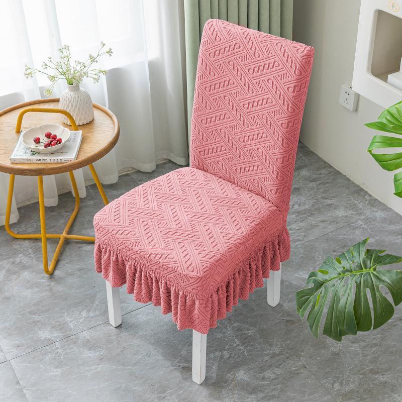 Dining Table Chair Cover Cushion Chair Cover Integrated Jacquard Thickened Elastic Cover Stool Chair Home Hotel