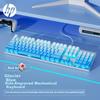 HP Mechanical Keyboard for Office, E-Sports Gaming, Wired, Desktop And Laptop Use, Side-Engraved Gradient Glacier Blue Red Switches, 104 Keys