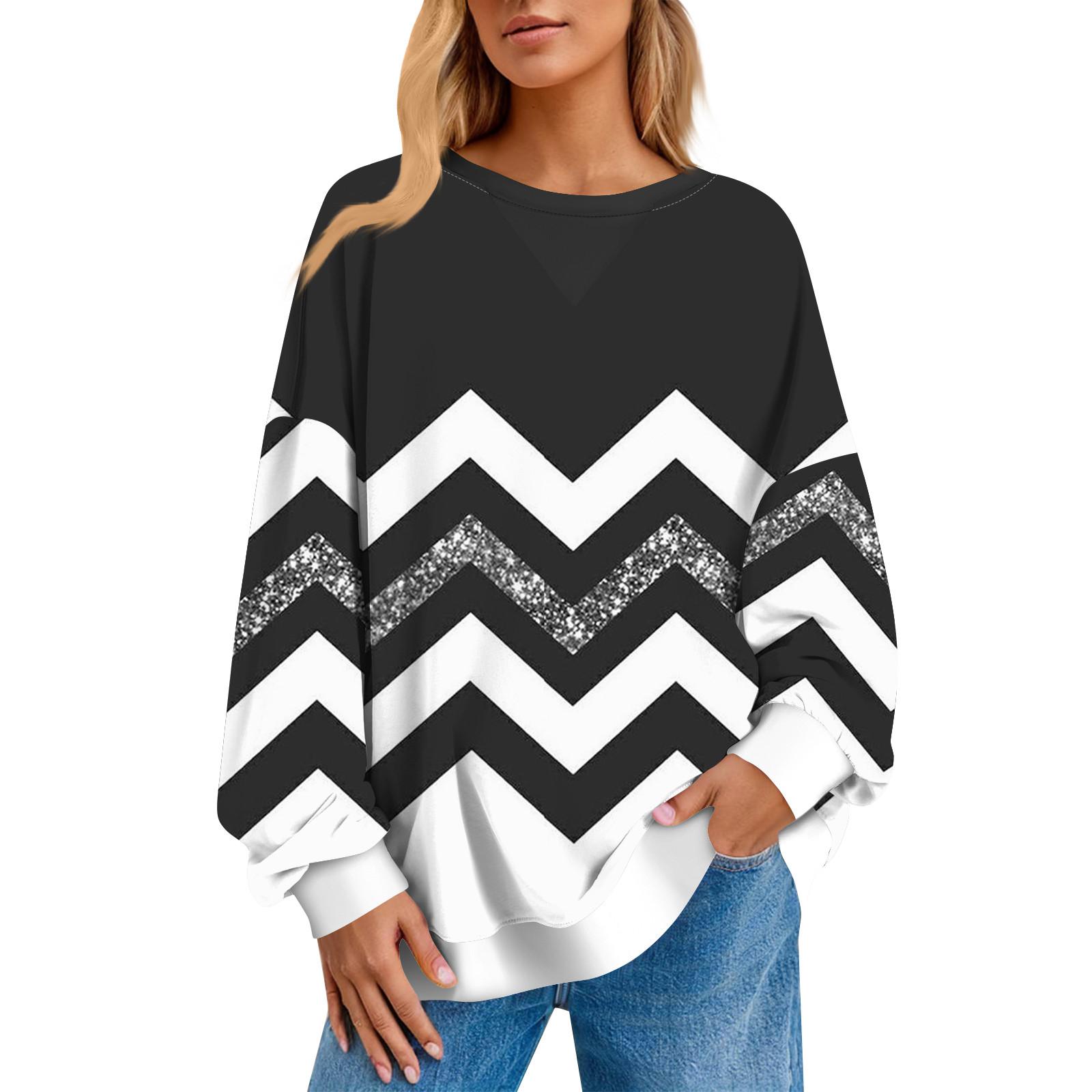 Женский повседневный полосатый пуловер — фото 3