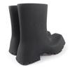 Great BALENCIAGA short boots TROOPER Black series rubber Women 679326 Used