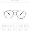 0 -0.5 -0.75 To -6.0 Double Beam Polygon Blue Light Blocking Myopia Glasses Metal Prescription Eyewear