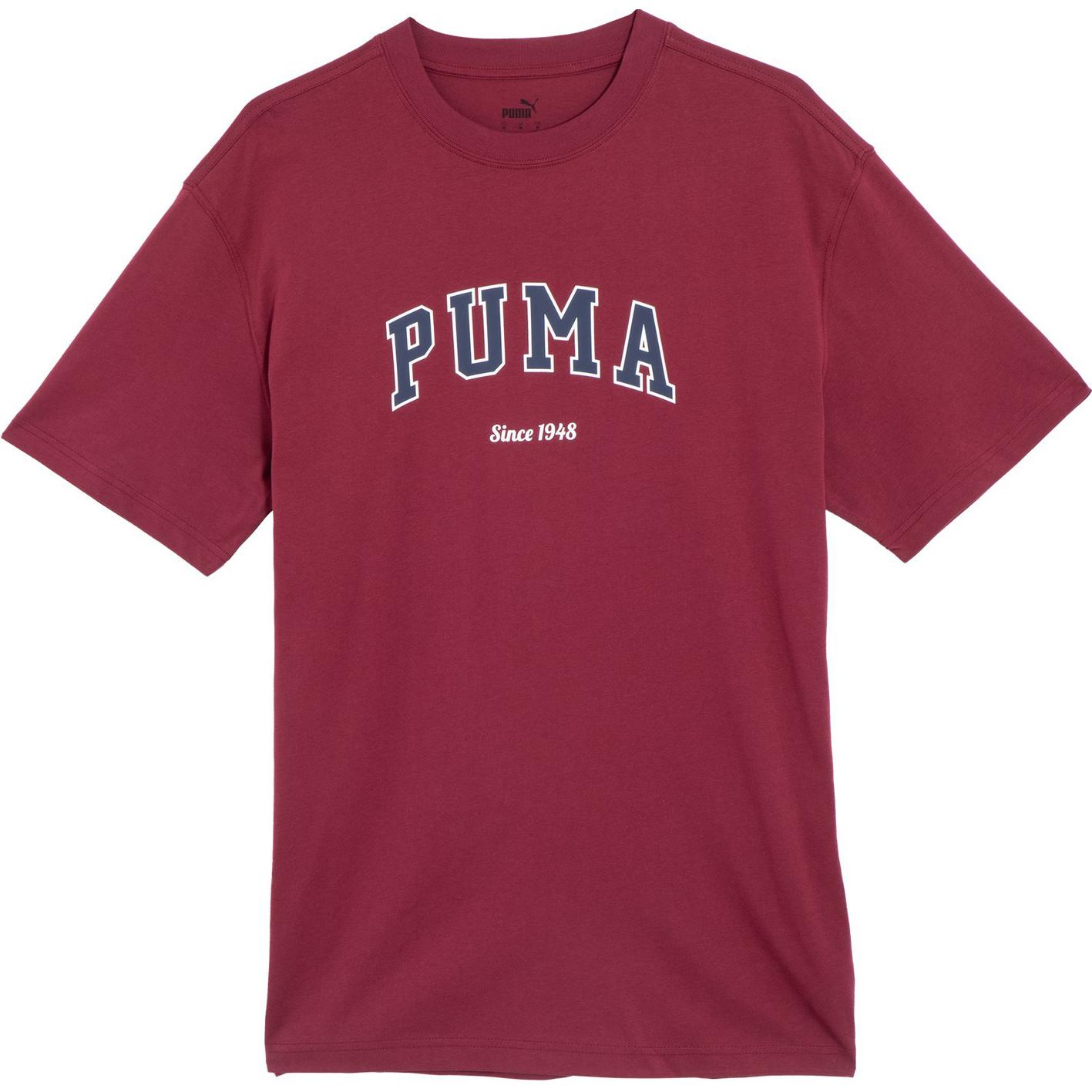 PUMA T Shirts Unisex Red Crew Neck Moderate 684366-24 XS(165/88A)