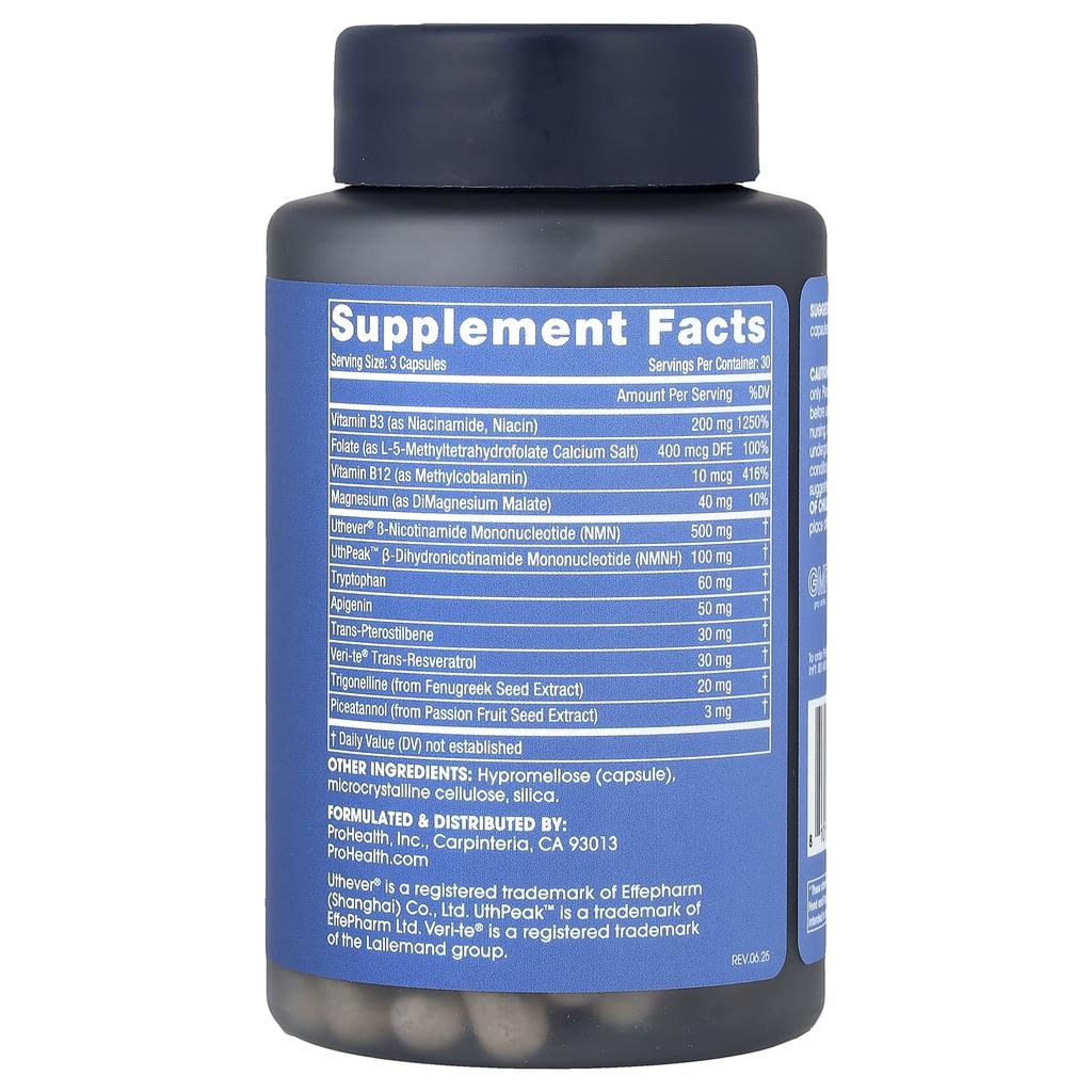 ProHealth Longevity, NAD Triple Boost™ with NMN, 90 Capsules