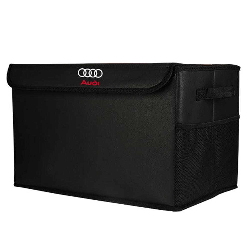QR5 Auto Kožená Zadní Skládací Úložná Boxová Taška Organizer Dekorace Pro M5 Sline TT A1 A2 A3 A4 A5 A6 A7 A8 8P B6 B7 B8 C5 C6 C7 Q5