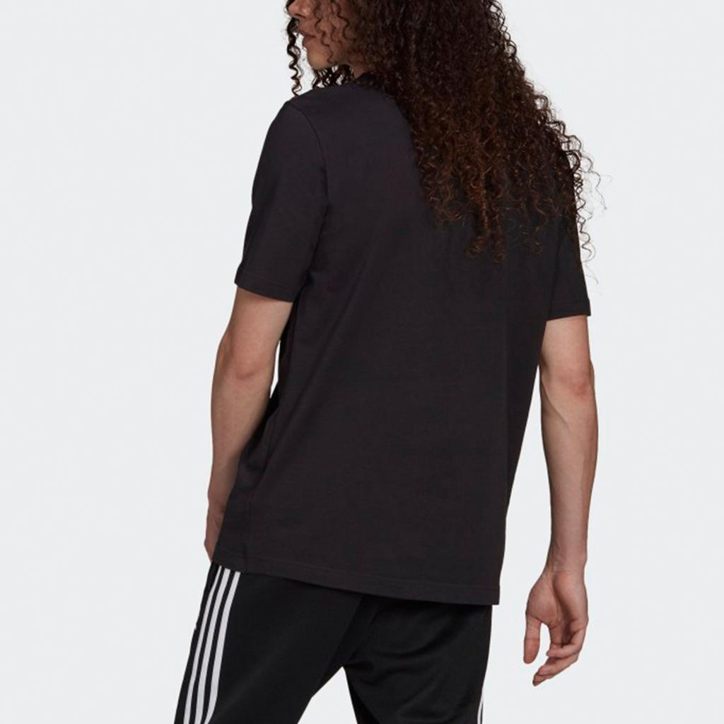 Adidas Originals Adicolor Classics Large Logo Print Sports Crew Neck Short Sleeve T-Shirt Men Tops Black H06642