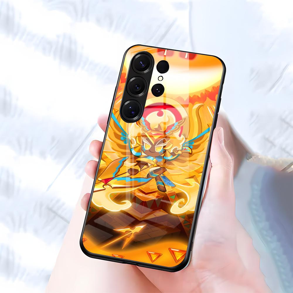 C-Cookie Run K-Kingdom Phone Case For Samsung S26 S25 S24 FE S23 S22 S21 Plus S20 Ultra Note20Ultra Black Glass Cover