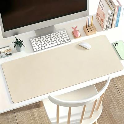 1pc Large Faux Leather Mouse Pad, Non-Slip Waterproof Desk Pad for Office, Easy To Clean Computer Mat Mouse Pads, Gaming Desk
