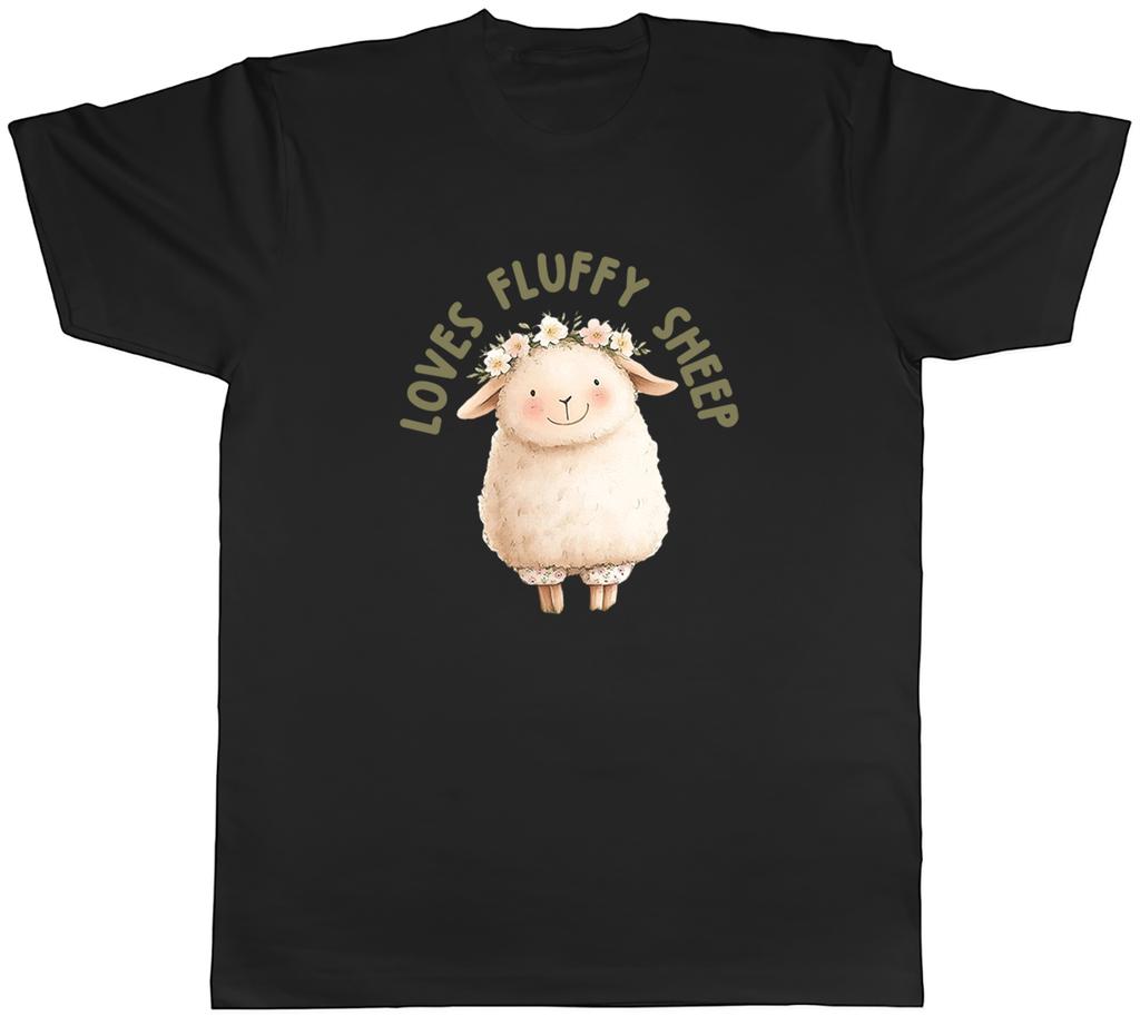 Loves Fluffy Sheep Mens TShirt Tee Gift Top