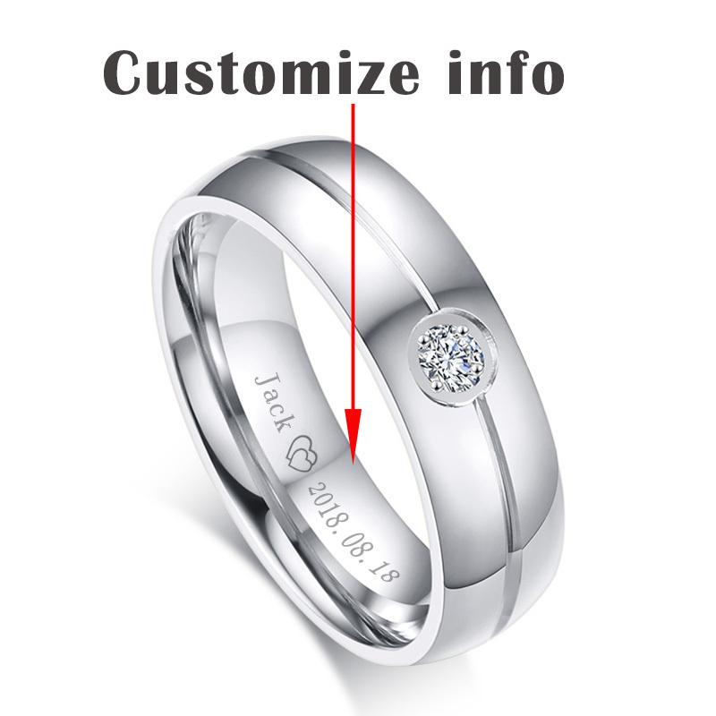 Vnox Simple Stainless Steel Wedding Bands Ring for Women Men Never Fade Female Classic Engagement Personalized Alliance