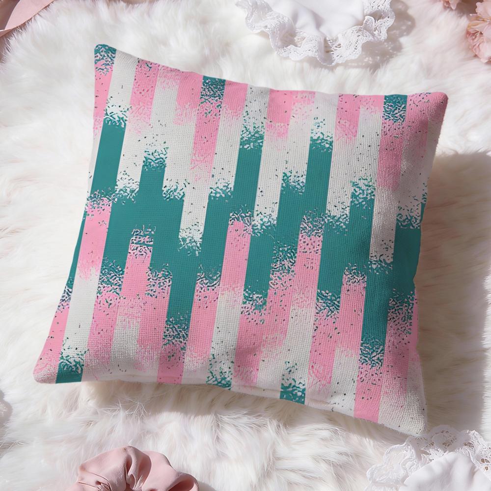 Stripes intersecting Cushion Cover Premium Comfort Reversible Pillow Cove Two in One Design for Any Room Car Interior