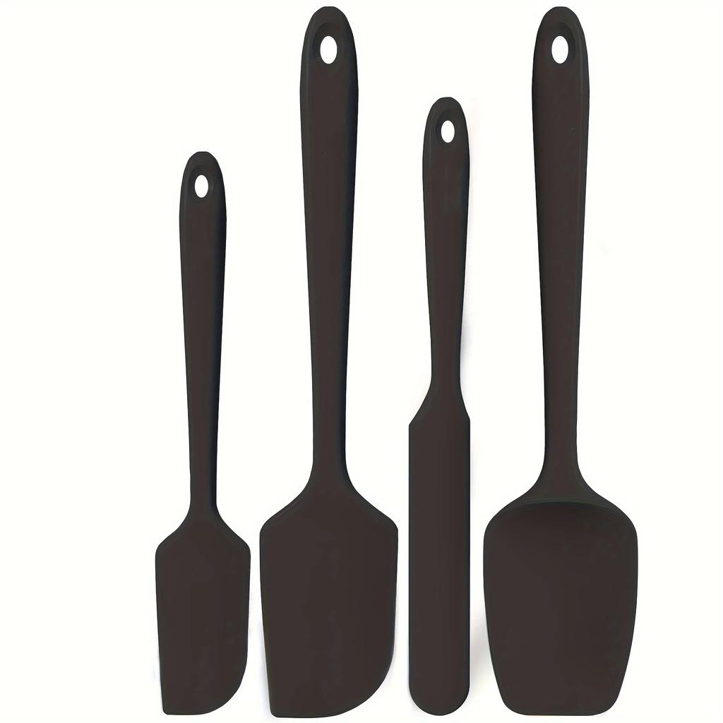 4-Piece Heat-Resistant Silicone Spatula Set - Kitchen Baking Utensils with Cream Scraper for Cooking Mixing  Safe Tools