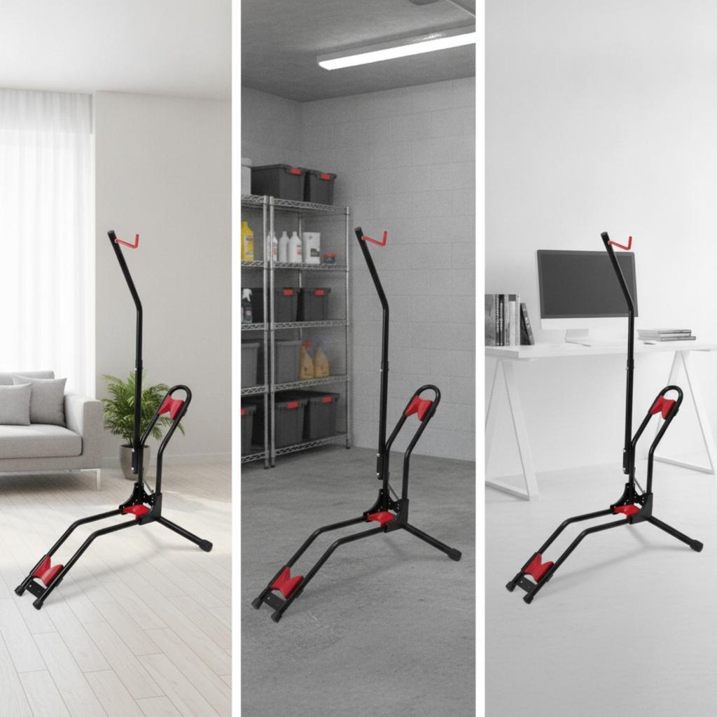 Bike Parking Stand Freestanding Display Upright Storage Rack for