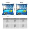 Frutiger Aero Fishies Square Pillow Cases  Cushion Covers Awesome Zipper Decor Pillowcase for Seat 40x40cm