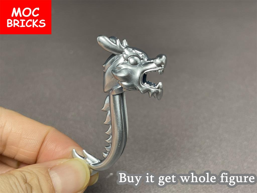 MOC Bausteine Chinesische Kultur Drachentanz Loong Frohes Neues Jahr Frühlingsfest Geschenk Figur Spielzeug Modell Stadt Bausteine