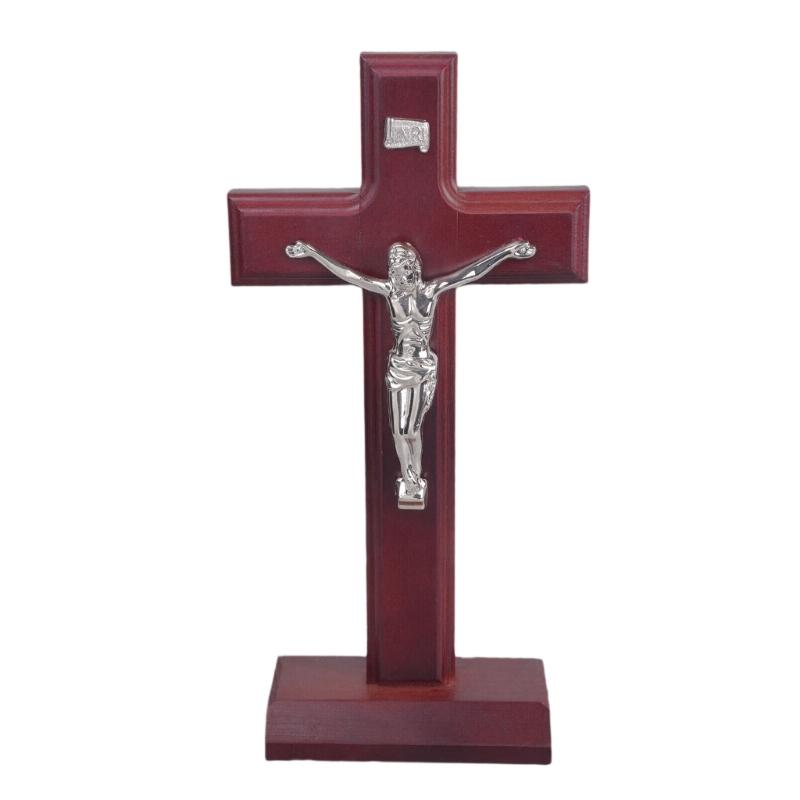 

Tabletop Wall Mount Religious Decoration Religious Christian Standing Crucifix Prayer Religious Gift Enduring серебряный