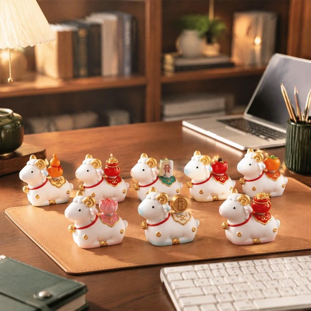 Year of the Sheep Zodiac Sheep Mascot Cute Creative Table Decor Festival Desktop Figurine Tabletop