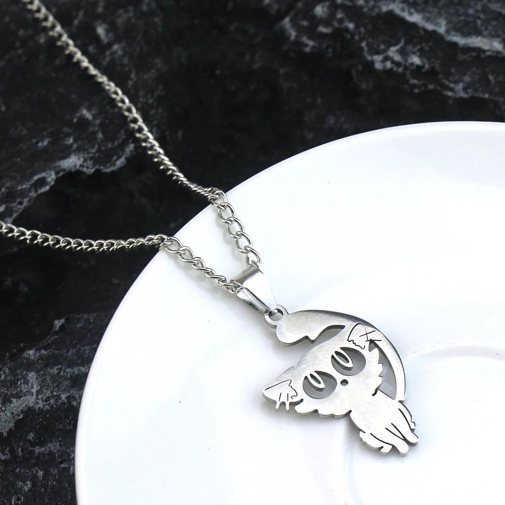Fashion Daijin Cat Pendant Necklace For Women Men Anime Suzume No Tojimari Titanium Steel Jewelry New Cosplay Couple Garnish