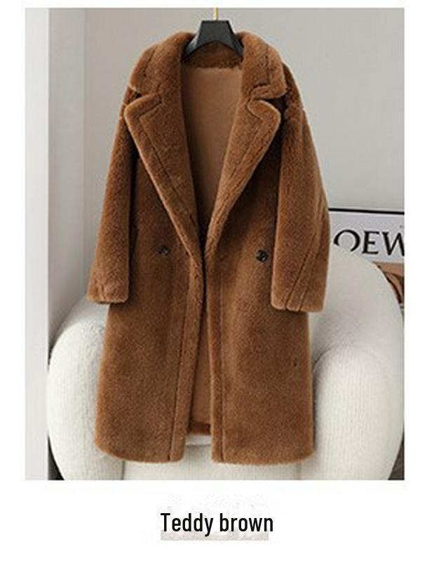

Пальто из овчины Haining Shearling Fleece Teddy Bear L