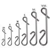 Quality Portable Stainless Steel Line tackle Barrel Swivel Connector Fast lock Fishing Hanging Snap
