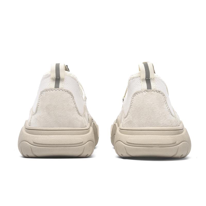 Jeep Fabric Pigskin Mesh Simple Versatile Comfortable Low-Top Casual Shoes Unisex Sneaker Sand P420912012