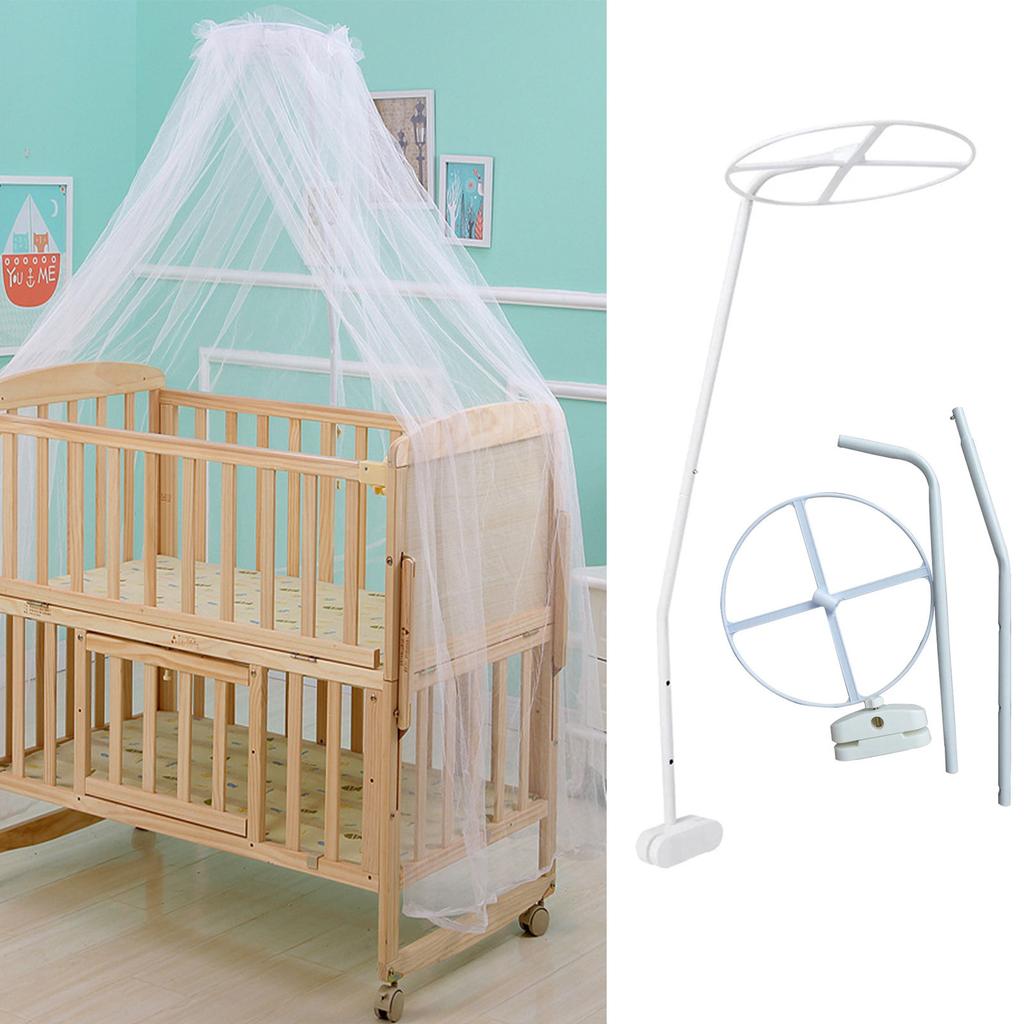 Soporte de Red para Mosquitero Soporte para Colgar Red de Cama para Habitación de Bebés y Niños Marco de Barra Anti-Mosquitos Cuna Estilo Palacio
