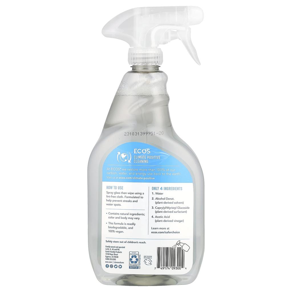 Ecos®, Vegetable Powder, Window Cleaner, Vinegar, 650Ml(22Fl Oz)