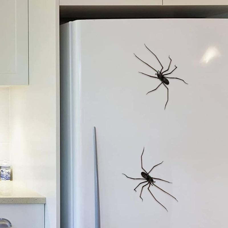 Realistic Magnetic Spiders Decoration Spiders Refrigerator Magnets Magnetic SpidersDecoration For Indoor and Outdoor Use