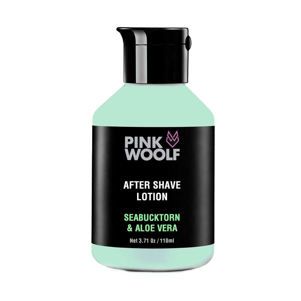 Pink Woolf After Shave Lotion for Men – Seabuckthorn & Aloe Vera | Sensitive Skin Post Shave Care | 110 ML