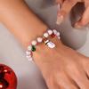 Weihnachten Bunte Perlen Mehr Element Anhänger Armbänder Für Frauen Weihnachtsmann Schneeflocke Baum Elch Armband Party Schmuck