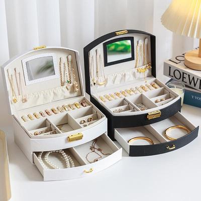 Luxury Multi-Function Jewelry Storage Box for Earrings, Rings, Necklaces, and Hairpins