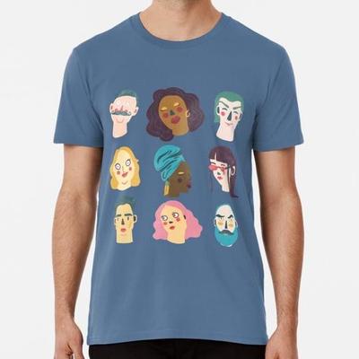 Camiseta Talla S a 5XL Ilustración de Rostro Hecha en EE. UU.