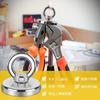 Super Strong Magnetic Hooks, Set of 4, 48mm Diameter, 70kg Vertical Load Capacity, Neodymium Magnets, Waterproof and Corrosion Resistant, for Salvage,