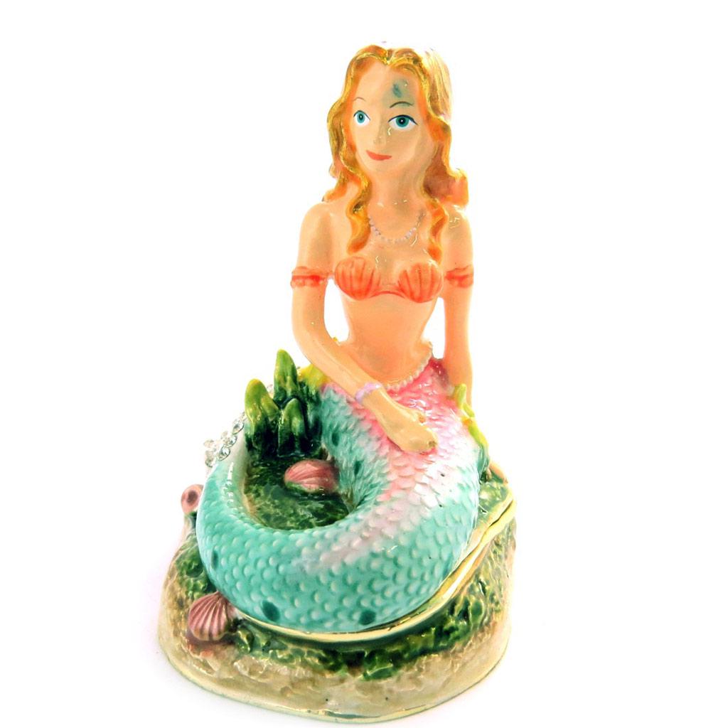 Les Trésors De Lily [M9014] - Schmuckkästchen 'Meerjungfrau' orange grün