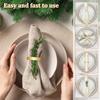 12Pcs Zinc Alloy Napkin Ring D-shaped Gold Napkin Rings Holder Wedding Banquet Birthday Party Dinnig Table Decoration