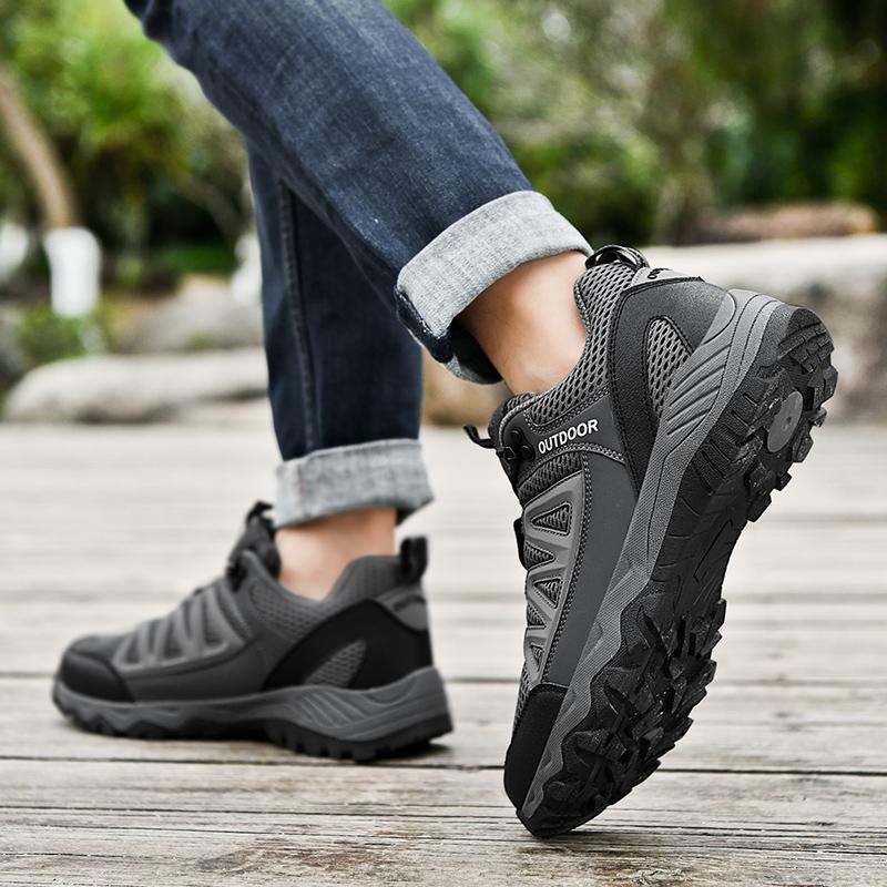 Large Size Anti Slip and Wear-resistant Outdoor Leisure Sports Shoes Hiking Shoes Hiking Shoes Off-road Running Shoes Men's Shoes
