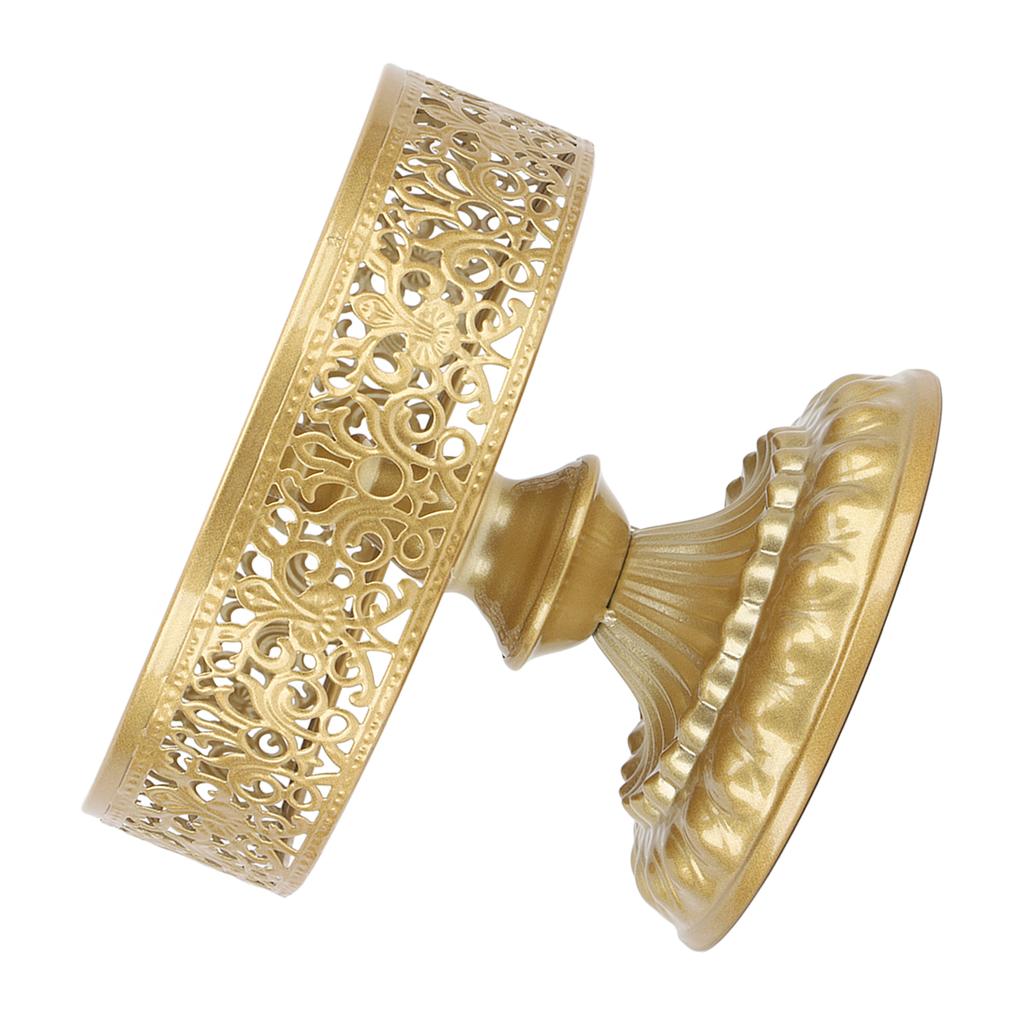 Dessert Stand Golden Cake Holder Lace Design Easy Assembly Round Treat Display for Party